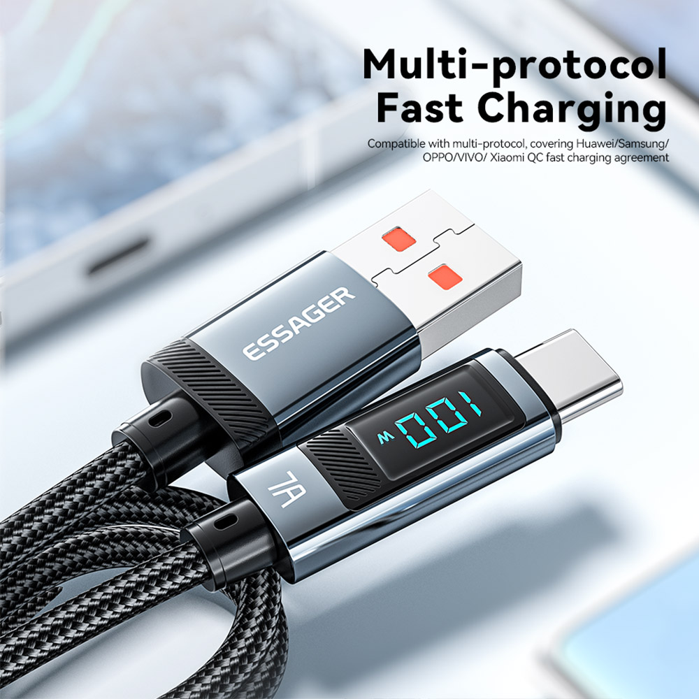 ESSAGER 100W USB-A to Type-C Charging Cable